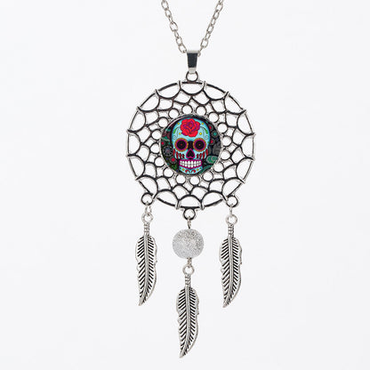 CALAVERA - SUGAR SKULL DREAMCATCHER PENDENT