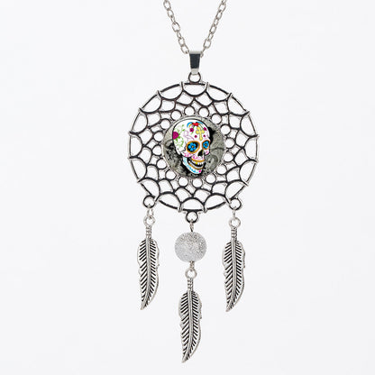 CALAVERA - SUGAR SKULL DREAMCATCHER PENDENT