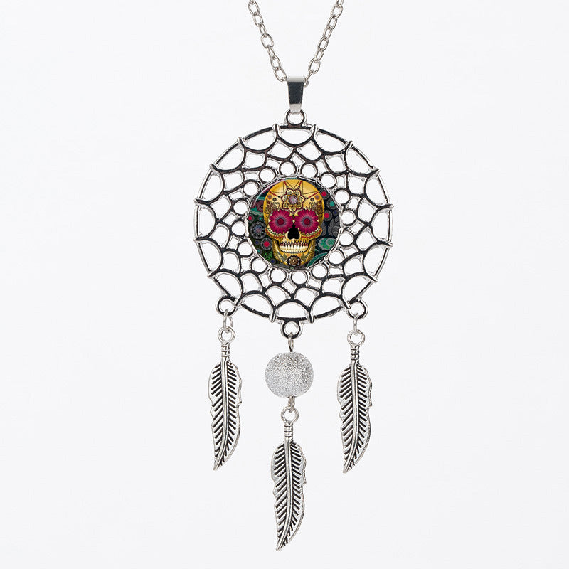 CALAVERA - SUGAR SKULL DREAMCATCHER PENDENT