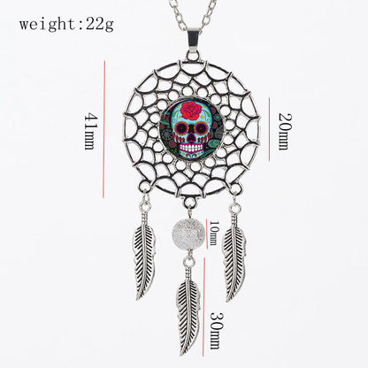 CALAVERA - SUGAR SKULL DREAMCATCHER PENDENT