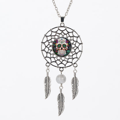 CALAVERA - SUGAR SKULL DREAMCATCHER PENDENT